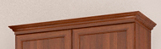 Комплект декор. элементов №40/21Р (карниз) 40 Каркас: ЛДСП  Фасад:  рамочный (мебельный профиль) Итальянский Орех 